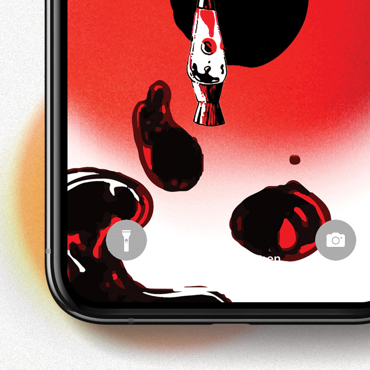 Digital Art Mobile Wall Paper -Red Lava Ocean by Hue.Woon