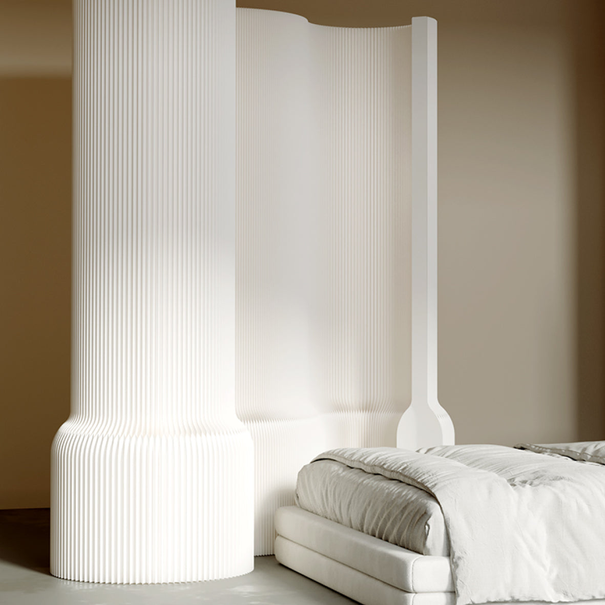 Folding Paper Room Divider Screen