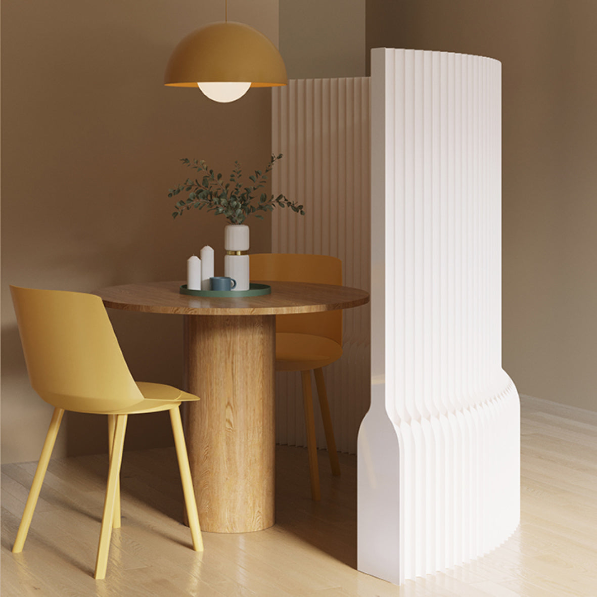 Folding Paper Room Divider Screen