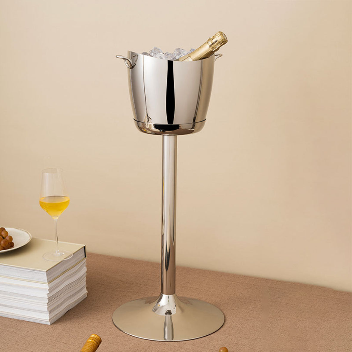 Stainless steel wine/champagne cooler