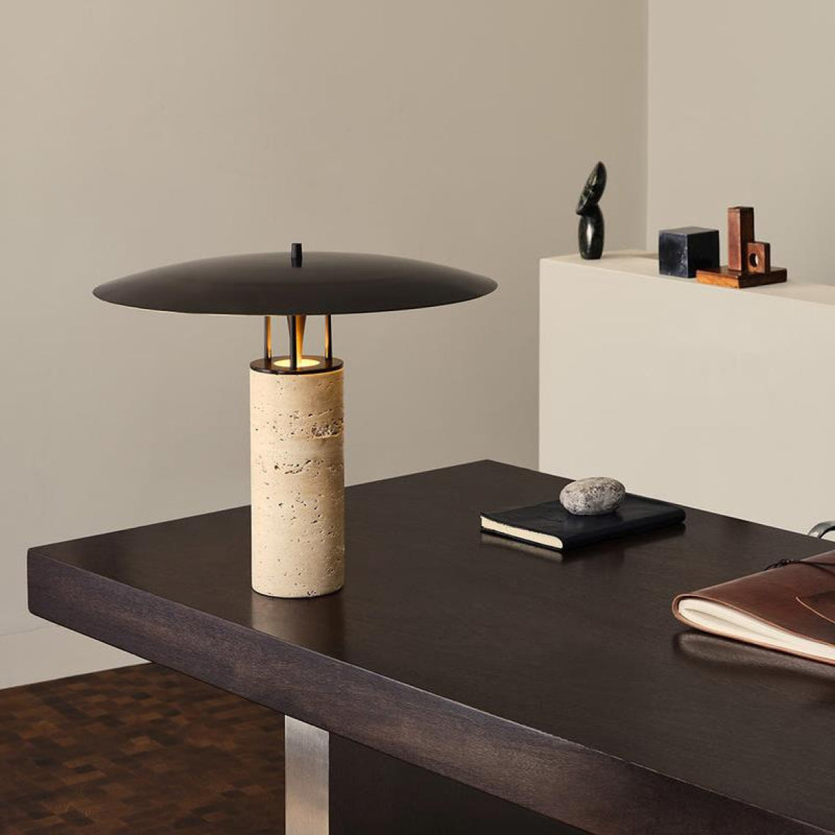 Travertine Table Lamp