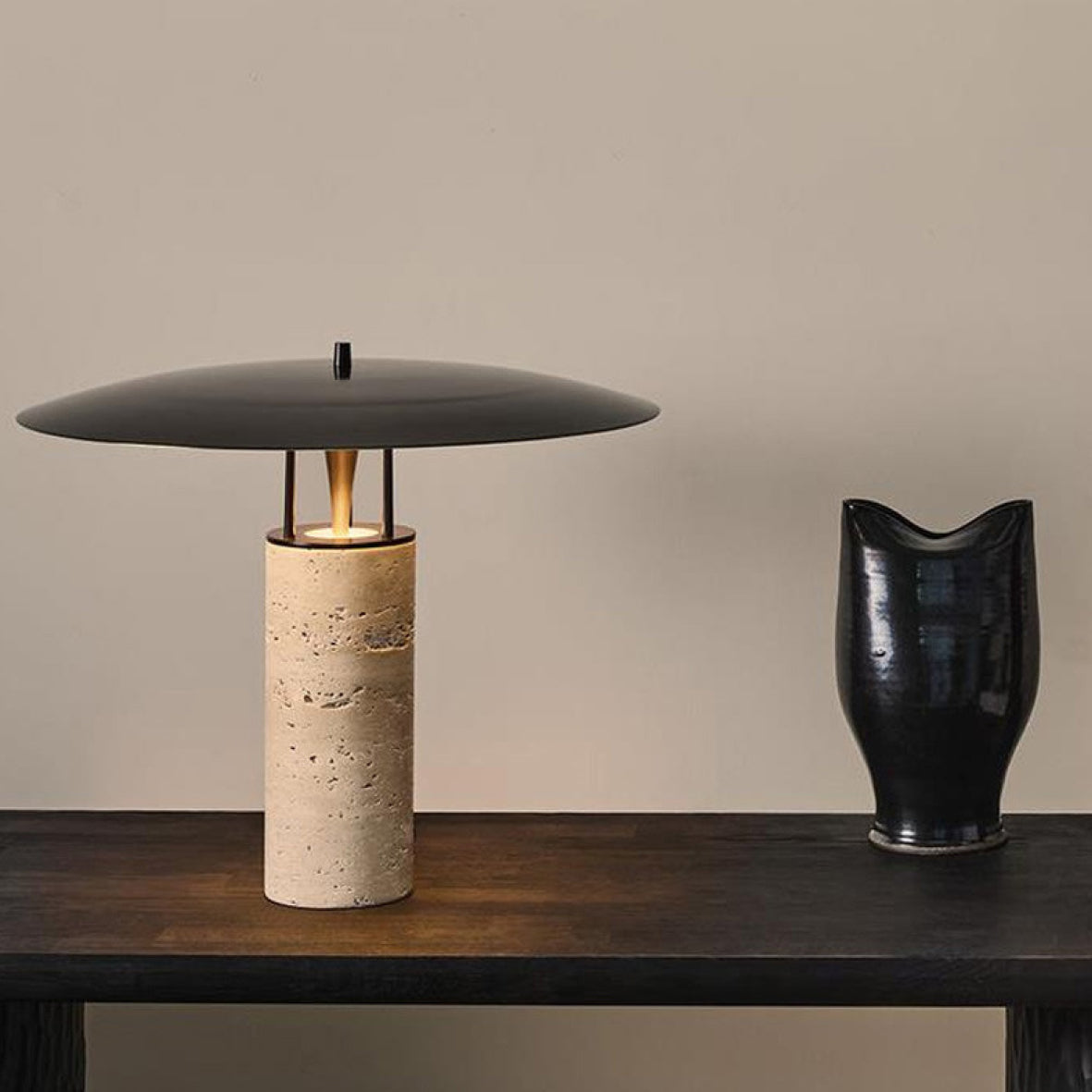 Travertine Table Lamp