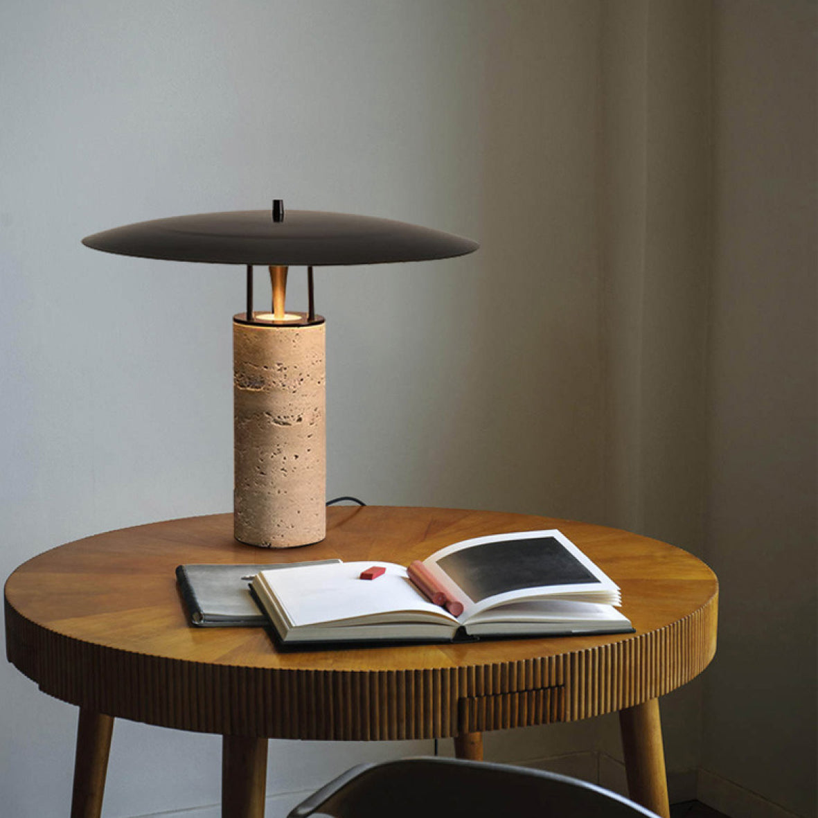 Travertine Table Lamp