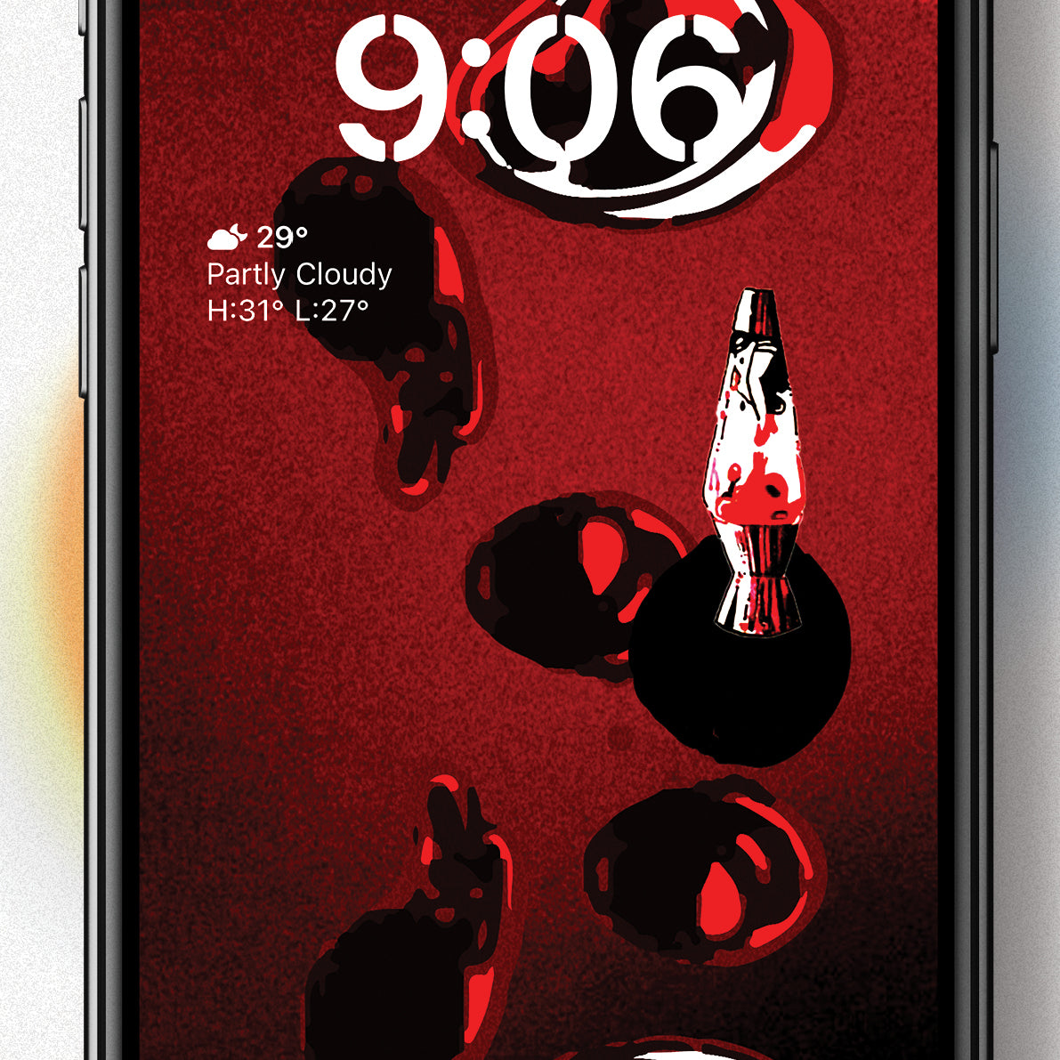 Digital Art Mobile Wall Paper - Bloody Red Lava Ocean by Hue.Woon