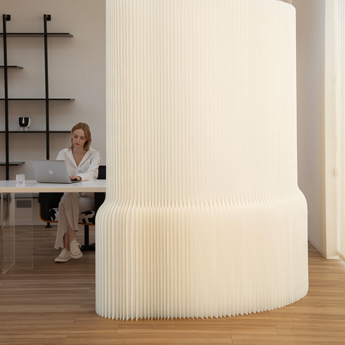 Folding Paper Room Divider Screen