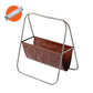 Leather and Brass Magazine Rack