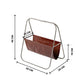 Leather and Brass Magazine Rack