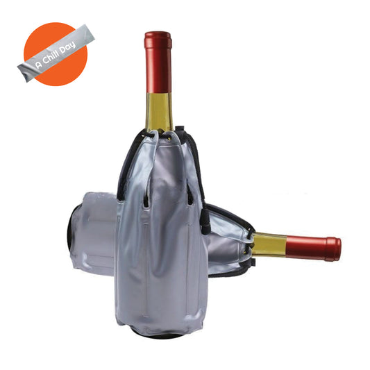 Silver Colour Wine Cooler Sleeve Bag
